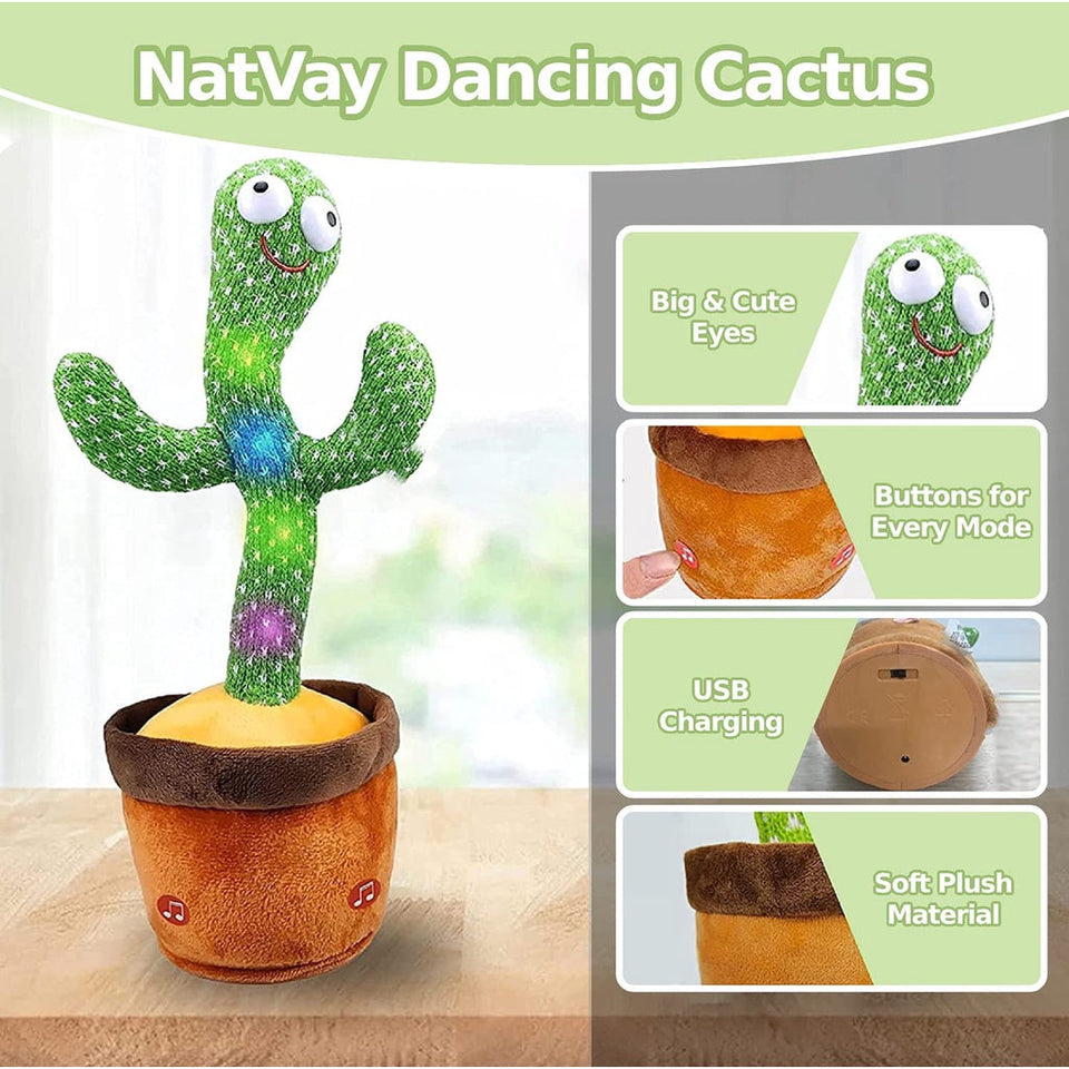 Talking Dancing Cactus Plush Toy Talk
