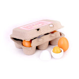 [11days Promotion] Wooden Egg Playset Pretend Play (6 Pcs)
