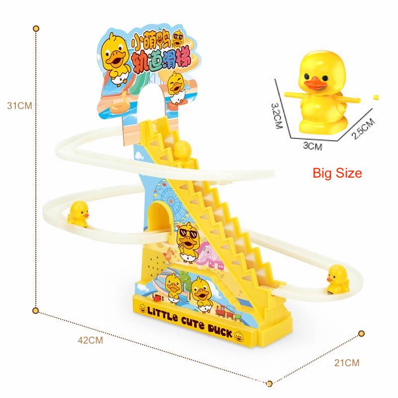 [Ready Stock] Duck Dinosaur Climbing Stairs Stair Race Track Toys