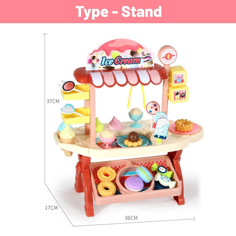[Ready Stock] Ice Cream Candy Cart Kitchen Playset Kids