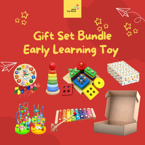[Ready Stock] 5 in 1 Bundle Gift Set Early Learning Educationl Toy (Paper wrapping + Box+ Gift Card)