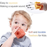 [11days Promotion] Chewable Baby Squeeze Soft Silicone Building Blocks
