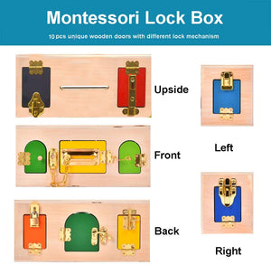 [Ready Stock] Wooden Montessori Unlock Box