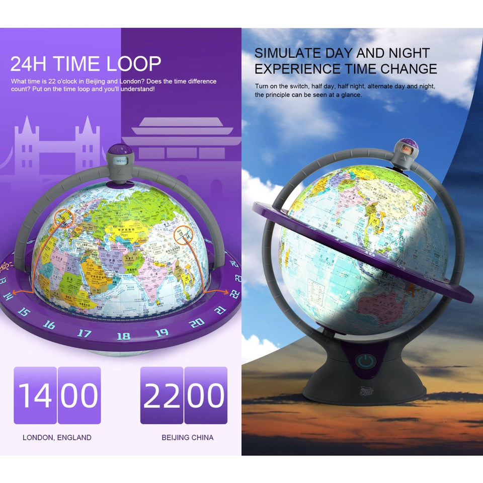 360 Rotation Globe Map Science Toys