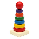 11.11 Sales Montessori 6 Ring Sensory early Learning Rainbow tower 14cm - Arieltoystore