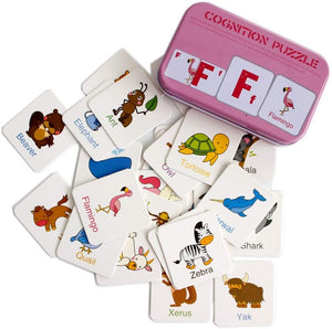 11.11 Sales 30 / 54 pcs  Flash Card Jigsaw Cognition Puzzle Kids