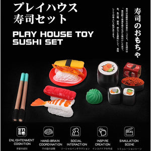 [Ready stock ]15pcs Japanese Sushi Dinner Bento Box Pretend Set
