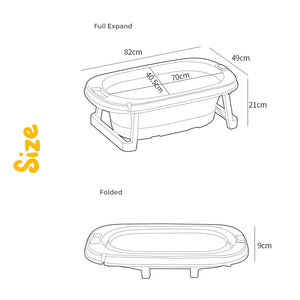 [Ready Stock] 82cm Newborn Portable Foldable Non-Slip Bathtub