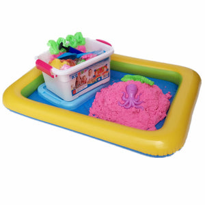 【Online Exclusive Sales】2kg Dynamic Eco Sand Castle Play Set Kids Toy with 49Pcs Accessories