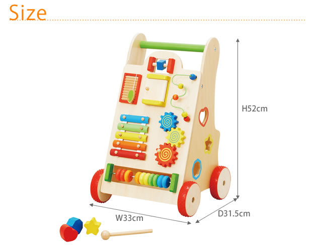 [Ready Stock]Japanese Concept Activity Wooden Baby Walker