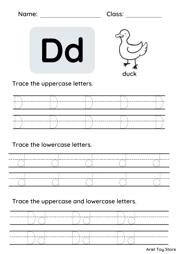 Printable Alphabet and Number High resolution | Ariel Toy Store