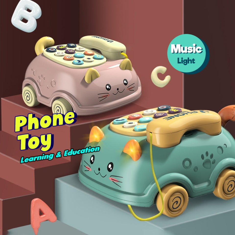 [Ready Stock]  Cat Simulation Telephone Toy Kids Baby