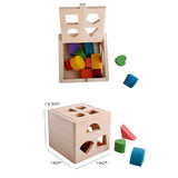 【Online Exclusive Sales】 Wooden Activity Cube Toys Early Learning Shape Sorting Box