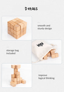 [Ready Stock] Wooden Cube 3D Stack