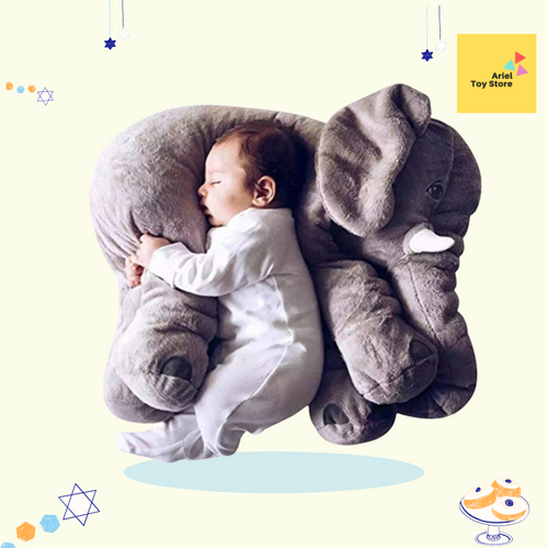 [Ready Stock]60cm Kids Baby Soft Plush Stuffed Elephant Toy Pillow