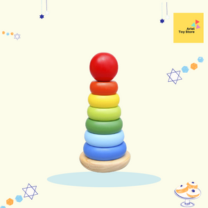 [Ready stock] Montessori Early Learning Rainbow tower