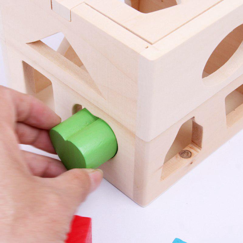 【Online Exclusive Sales】 Wooden Activity Cube Toys Early Learning Shape Sorting Box