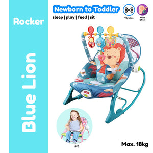 [Ready Stock]Baby Throne Newborn to Toddler Baby Rocker Bouncer Safety Belt